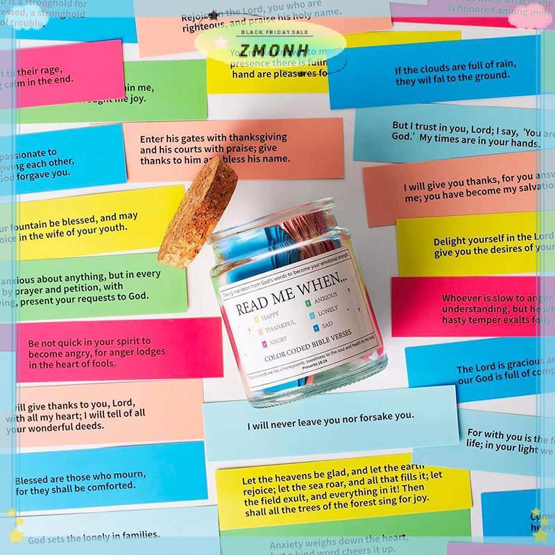 ZMONH Bible Verse Jar สเปน Scripture สวดมนต์ Hope Bible Verse Jar ตกแต่ง Positive Thinking Emotional
