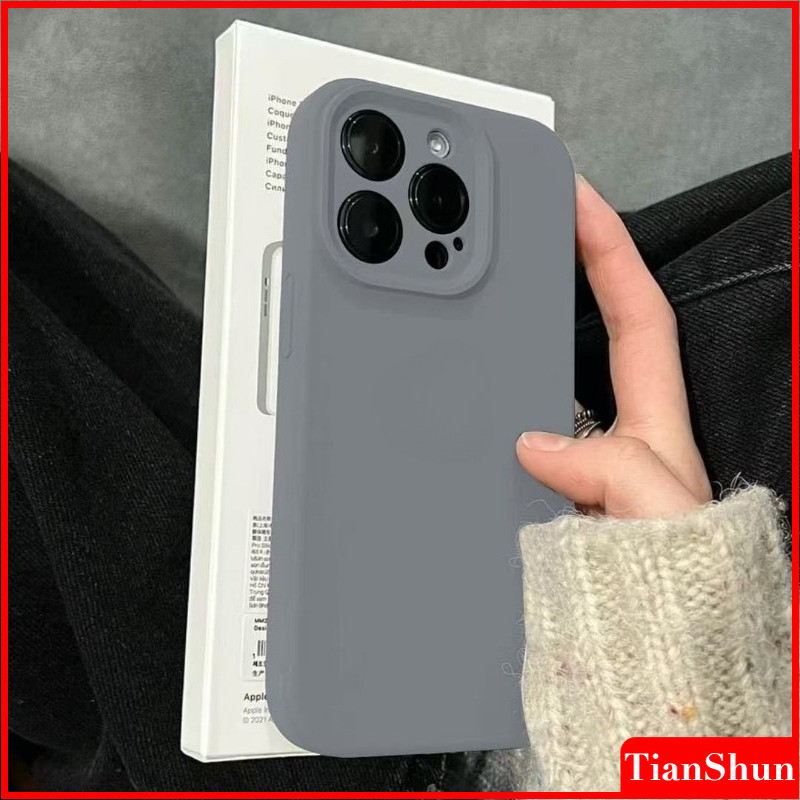 เคสซิลิโคนเนื้อนุ่มแบบด้านหรูหรา ช่วยกันกระแทกและตกหล่นได้ รองรับสำหรับ iPhone 16 11 12 13 14 15 Pro Max X XS Max XR 7 8 Plus เคสกันชนโทรศัพท์ ฝาหลังสวยงาม