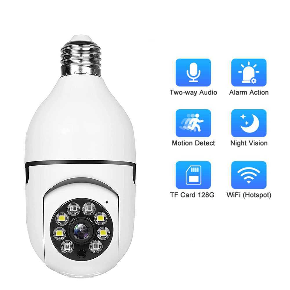 V380 CCTV Camera Bulb Two Way Audio PIR HD 720p 1MP - Q15 -NIEL88