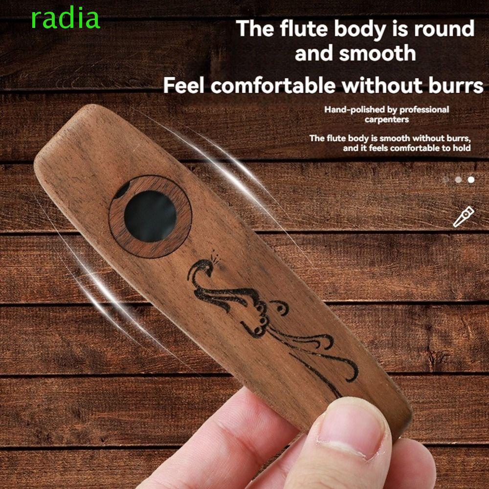 RADIANTZAP ไม้ Kazoo, Creative Portable Wind Instrument, ปาก Harmonica Professional ง่ายต่อการเรียนร