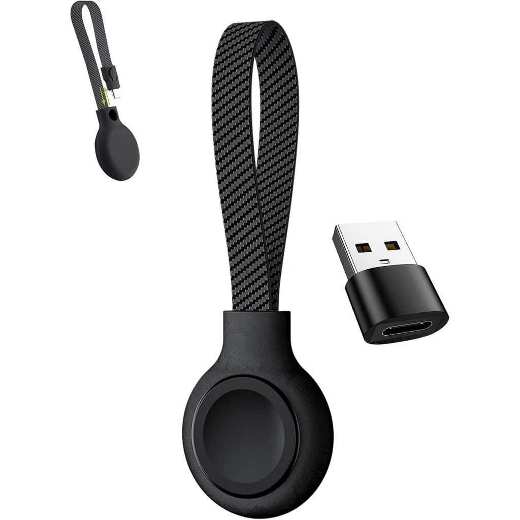 เครื่องชาร์จแม่เหล็กแบบพกพาสําหรับ Samsung Galaxy Watch | พวงกุญแจเครื่องชาร์จเดินทาง USB-C/USB-A 2-