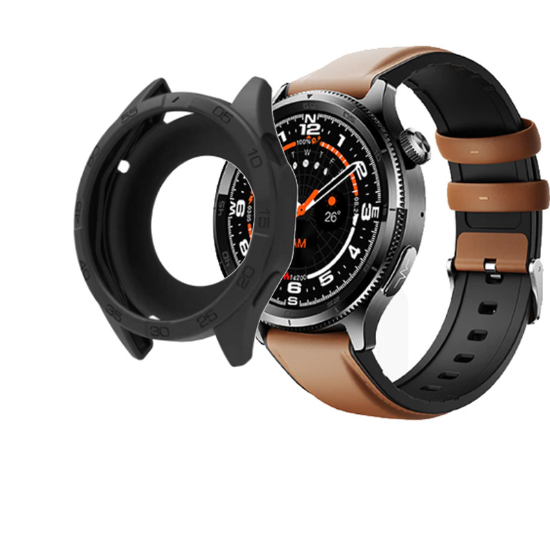 สําหรับ Aolon Pulse กรณีป้องกันฟิล์มกรณี SmartWatch ซิลิโคน Aolon ECG Pulse กันชนกรอบ Protector ฟิล์มแก้ว