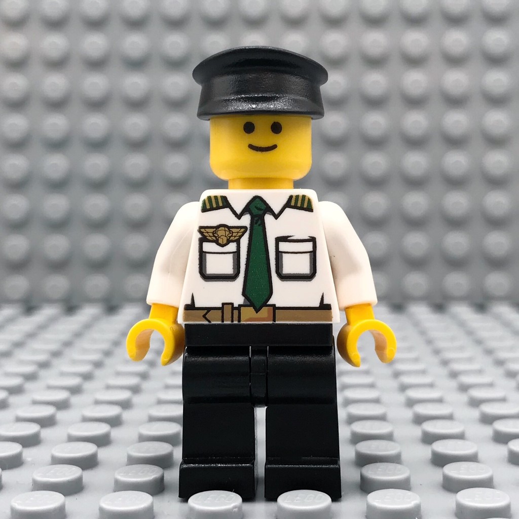 LEGO LEGO Captain Pilot Stewardess China Captain Take the Minifigure Travel Airport Series Airplane