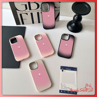 การไล่ระดับสีที่ดีเรียบง่ายหัวใจรักนุ่มนุ่ม เคสiPhone 11 15 12 13 14 Pro Max 7Plus XR 8 7 14 15 Plus X XS Max SE 2020