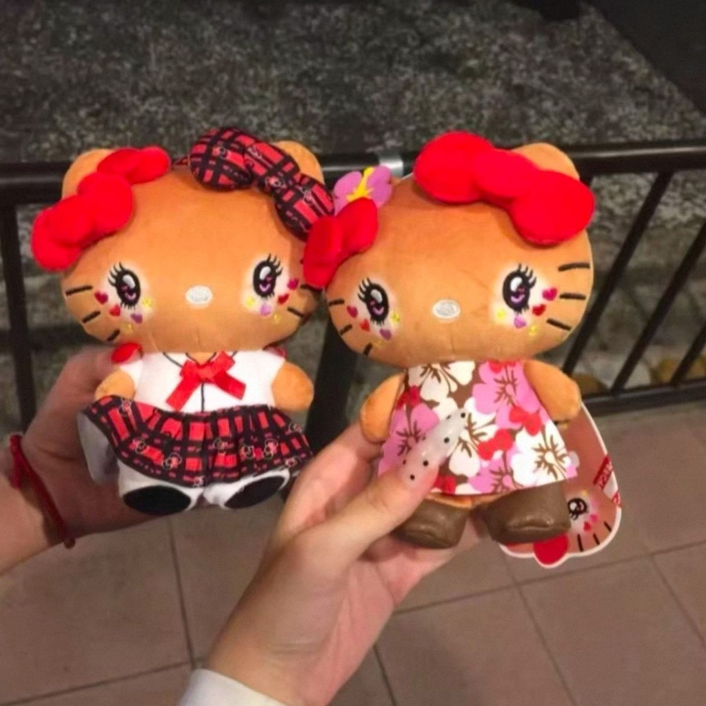 พวงกุญแจตุ๊กตาห้อยกระเป๋า ลายเฮลโลคิตти สไตล์ชิบูกาว เหมาะสำหรับกระเป๋านักเรียนหรือนำมาตกแต่ง