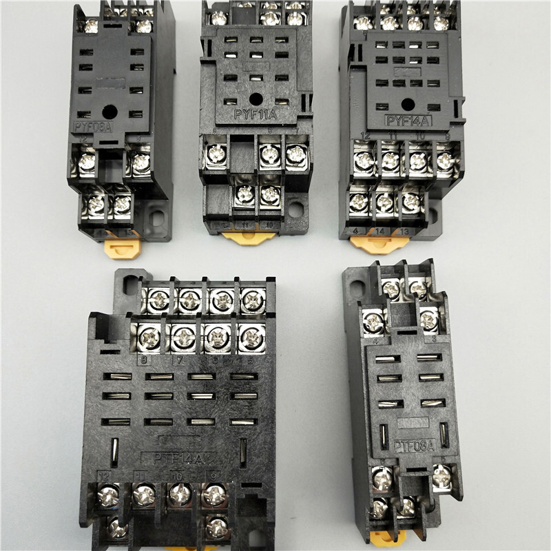8 Pins 14 Pins MY2NJ HH52P LY2NJ HH62P MY4NJ ฐานรีเลย์แม่เหล็กไฟฟ้าระดับกลางขนาดเล็ก