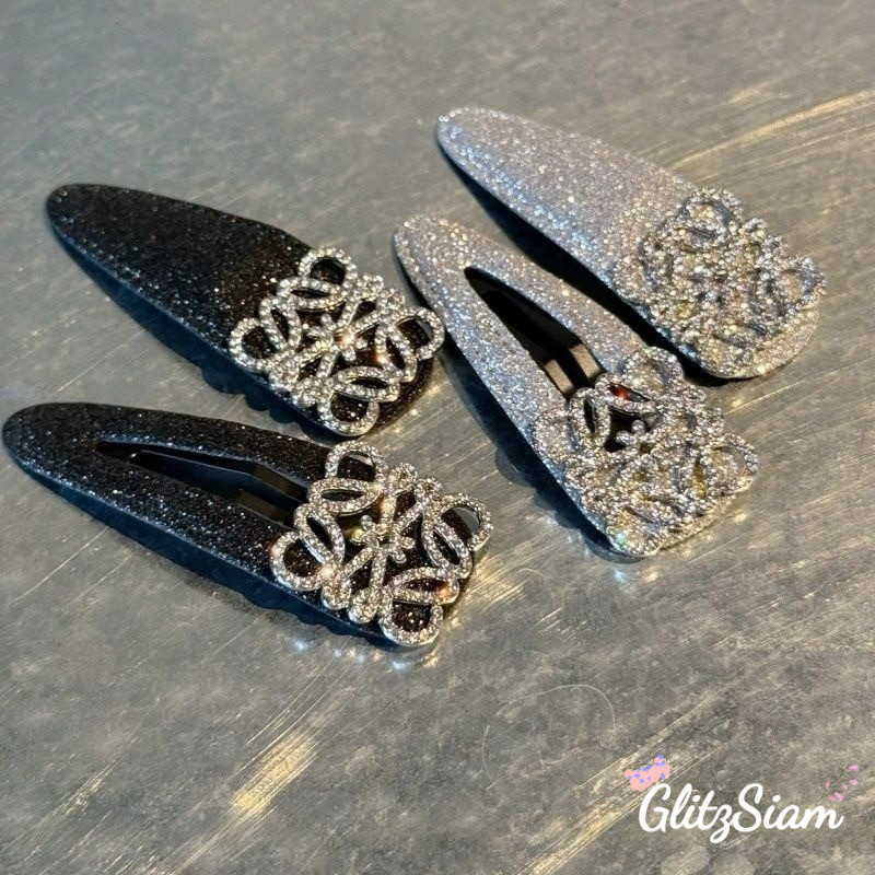 Glitzsiam🩶🖤กิ๊บติดผมทรงข้างสำหรับผู้หญิง กิ๊บติดผมขนาดเล็กแบบใหม่ สไตล์เกาหลี สัมผัสหรูหรา ราคาส่ง.