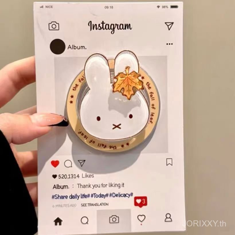 การ์ตูนการ์ตูนกระต่ายคิตตี้แมวเหมาะสําหรับ แม็กเซฟ วงเล็บแม่เหล็กดูดซับที่แข็งแกร่งหดสก์ท็อปถุงลมนิรภัยหญิงอินเทรนด - รูปที่ 2