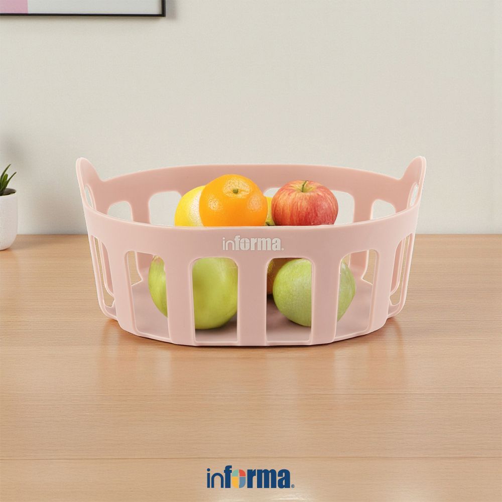 Inpa Perth ตะกร้าครัวพลาสติก 24.3x18.9x11.1 Cm - ช็อคโกแลตชานม