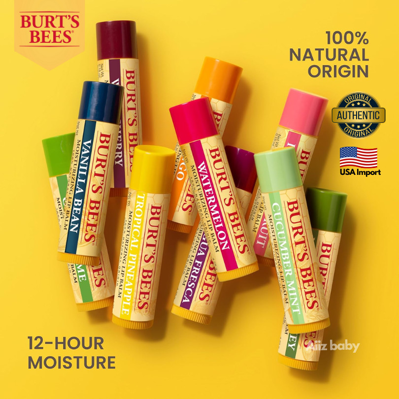 💋🐝 มาใหม่ !! พร้อมส่ง [USA] Burt’s Bees Lip Balm, Lip Mini Size  ลิปบาล์ม บำรุงริมฝีปากให้ความชุ่มชื้น