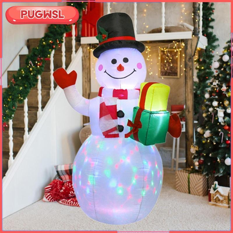 [pugwsl] Snowman Christmas Inflatables ตกแต่งคริสต์มาส 5ft กันน้ํา Blow up YARD ตกแต่งสําหรับห้องโถง