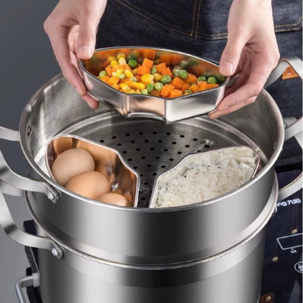 มีฝาปิดพลาสติก กล่องใส่อาหารสแตนเลส เก็บอาหาร แสตนเลสSUS304 กล่องใส่ของ อเนกประสงค์