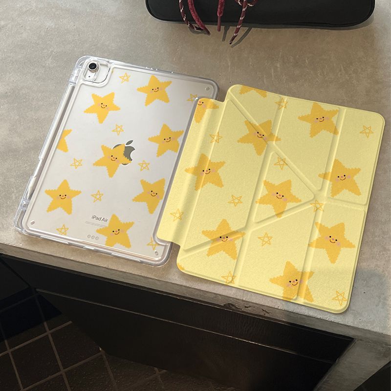 Smiley Star Apple iPad 11 แท็บเล็ตพีซีป้องกันกรณี Air 7/6 เคสป้องกัน Pro 2024 พร้อมช่องเสียบปากกา Ai