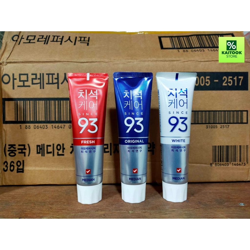 Median Dental แปรงสีฟัน มีเดียน ยาสีฟันเกาหลี แท้ 100% ฟันขาว ลดกลิ่นปาก ดีเยี่ยม 120g