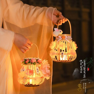 ★NEW★โคมไฟ โบราณ หวาย โคมไฟ แฮนด์เมด DIY วัสดุกระเป๋า มือถือ…