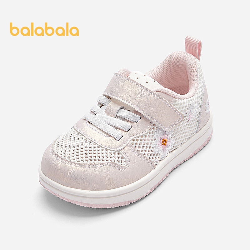 ถนน เด็กเด็กเดินรองเท้าผ้าใบสาวรองเท้าสีขาวแบบดั้งเดิมสไตล์เย็บปักถักร้อย 2025 ฤ