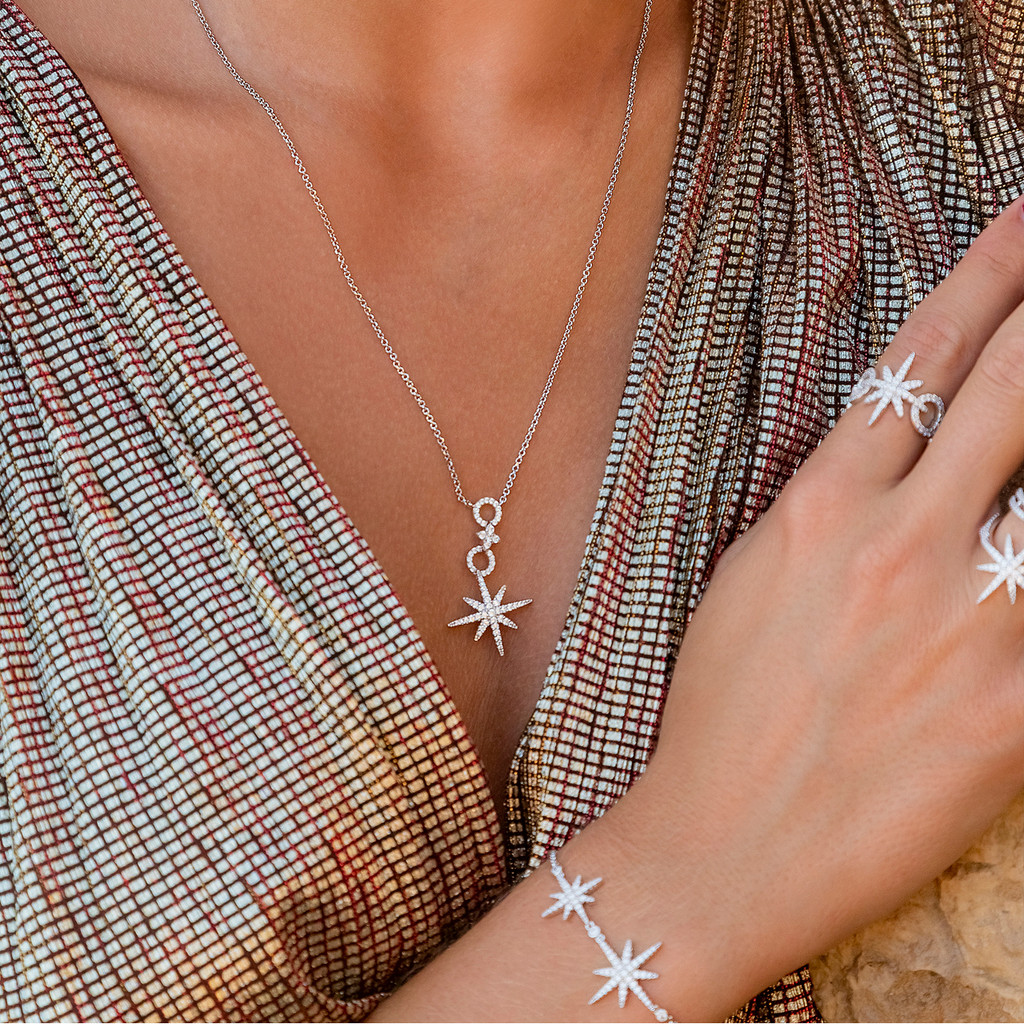 Apm Monaco Hexagram สร้อยคอมหัศจรรย์ปรับขนาด สำหรับผู้หญิง สไตล์แฟชั่น ของขวัญที่เรียบหรู