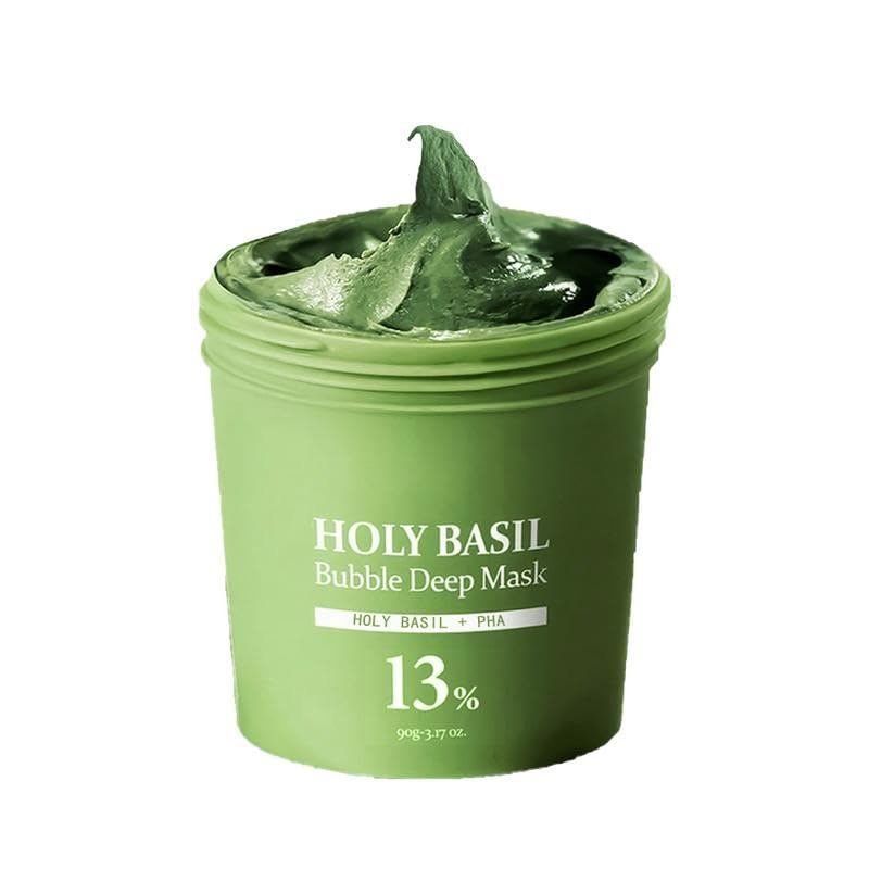 Holy Basil Bubble Deep Mask – Holy Basil & Carbonated Water for Cleanser Pores & Blackheads, Korean 