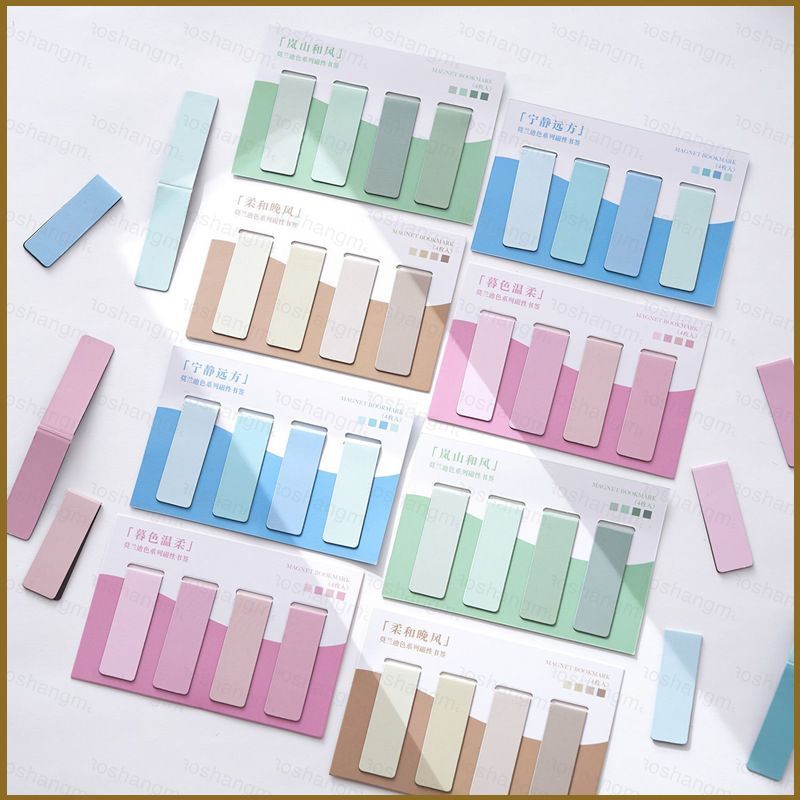 YT4 Morandi สี Seires ที่คั่นหนังสือแม่เหล็กของขวัญโรงเรียนสําหรับเด็ก DIY Decor