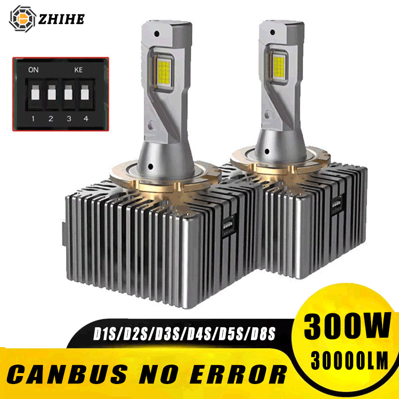 2 ชิ้น D1S D3S ไฟหน้า D2S D2R D4S D4R D5S D8S หลอดไฟ Canbus LED อัตโนมัติหลอดไฟ LED สำหรับไฟรถยนต์ 6