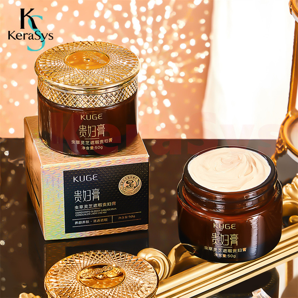 KeraSys 2PCS ครีมหน้าขาวใส คอนซีลเลอร์สมุนไพร เนื้อครีมบางเบา ปกปิดทุกรอย ทนทาน กันน้ํา กันเหงื่อ Co