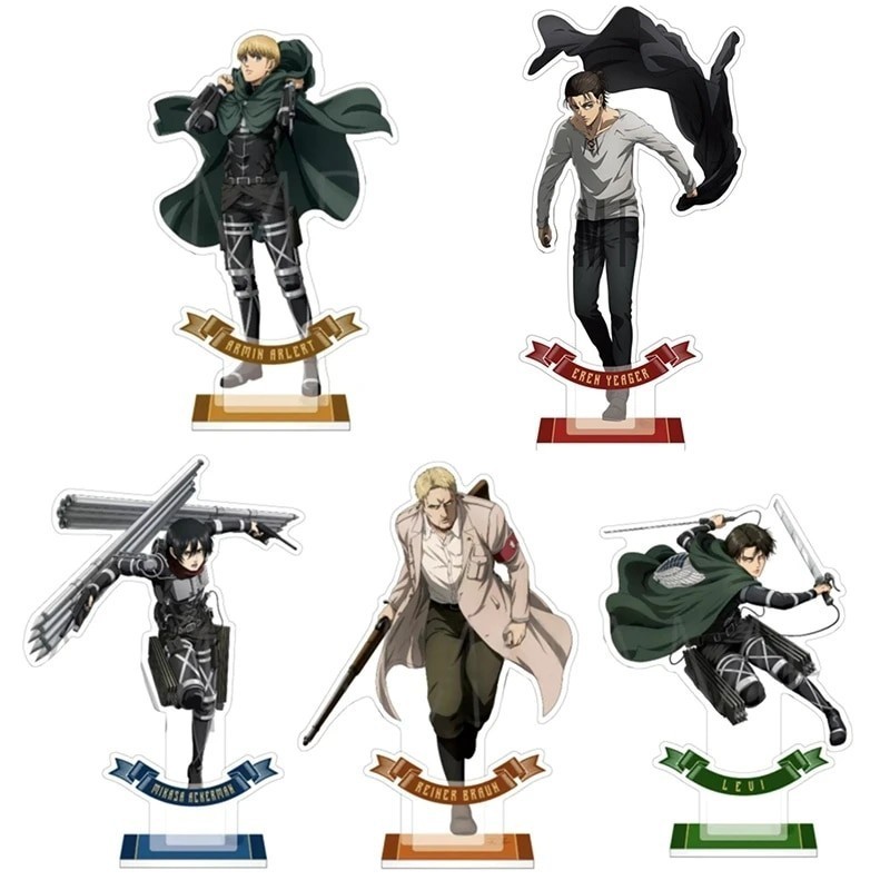 Attack on Titan Erwin Hange Levi Eren Standee Model Table Decor, อะนิเมะของขวัญ