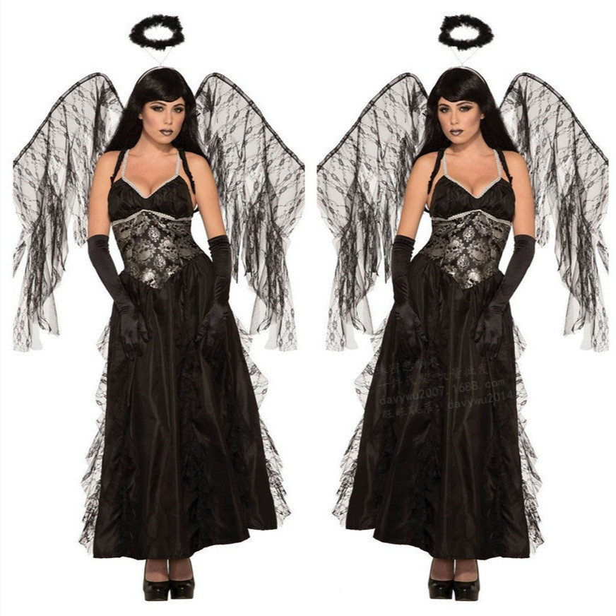 ใหม่นางฟ้ากลางคืนเครื่องแต่งกายสไตล์ใหม่ภาพยนตร์เครื่องแต่งกายคอสเพลย์ฮาโลวีนเครื่องแต่งกายปีศาจเครื