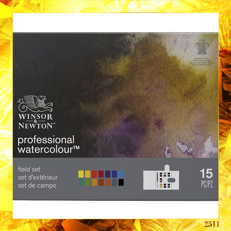 Winsor & Newton Professional Watercolor Compact Set - Versatile Half Pan Collection
