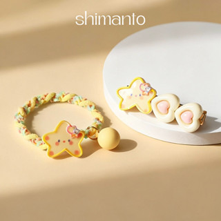 Chuanye กิ๊บติดผม ยางรัดผม ดาวห้าแฉก สีเหลือง หนีบผมข้าง ผมห…