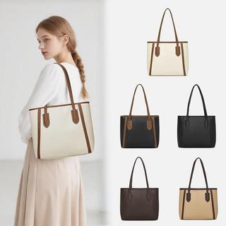 Mumu 8091 Large Women Simple Tote Bag Pu Leather Office Bags For College Students WOman