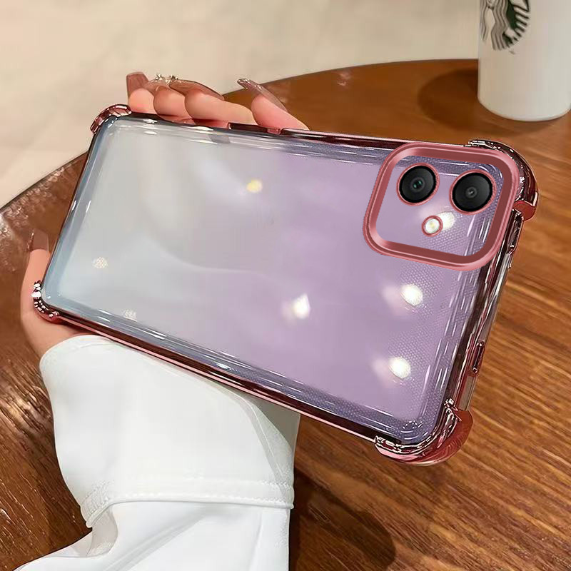 เคส  samsung a05 โทรศัพท์เคลือบด้วยไฟฟ้าป้องกันการตกสี่มุมสําหรับเคส samsung a05