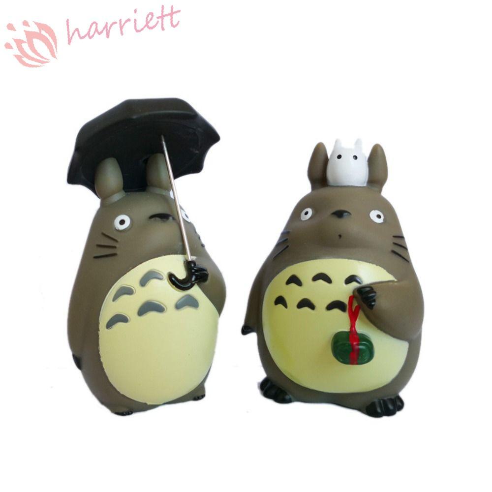 HARRIETT Totoro Action Figure, PVC ตุ๊กตาเครื่องประดับรถ My Neighbor Totoro รูป, สะสมการ์ตูนอะนิเมะร