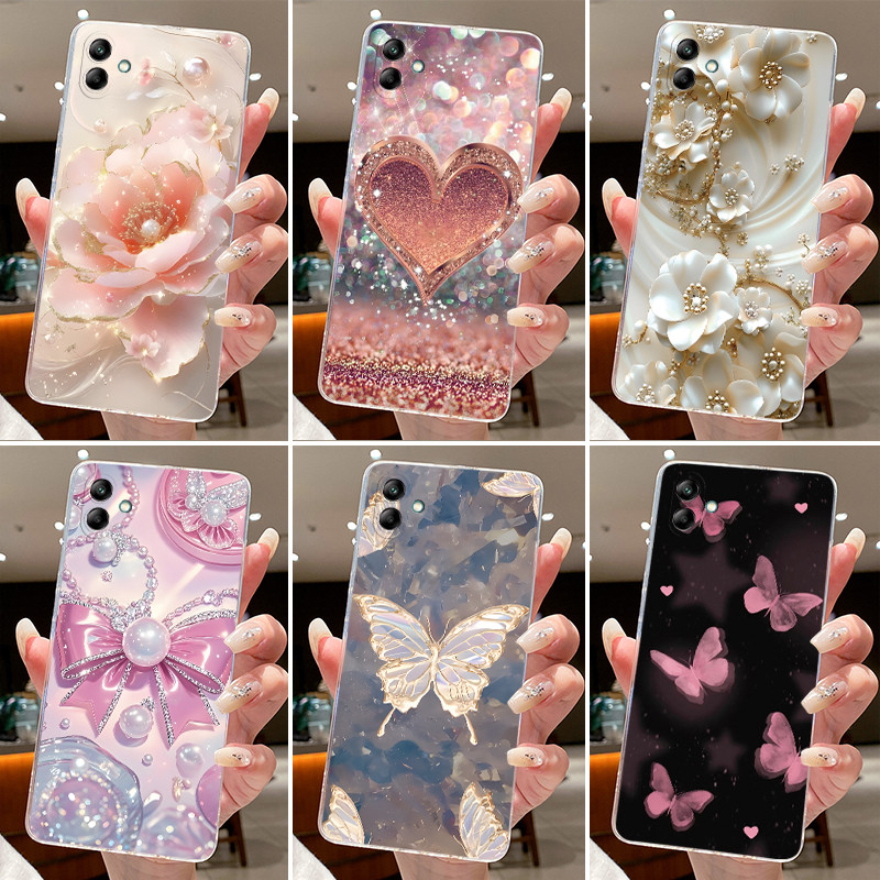 Jelly สําหรับ Samsung Galaxy A05 A07 4G SM-A075F SM-A055F ซิลิโคนใส Soft TPU ฝาหลังกระต่ายน่ารักแมว Dinasaur เคสโทรศัพท์