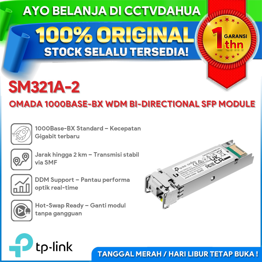 TP-LINK SM321A-2 OMADA 1000BASE-BX WDM BI-DIRECTIONAL SFP โมดูล