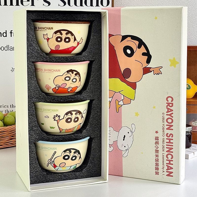 【พร้อมส่ง】เครยอนชินจังจานชามถ้วยสไตล์ญี่ปุ่นครัว การ์ตูนเครยอน ชินจังเครื่องใช้บนโต๊ะอาหารสูท น่ารักชาม น่ารักเครยอน บะหมี่กึ่งสำเร็จรูป 蜡笔小新碗 ชามเครยอนชินจัง 蜡笔小新餐具