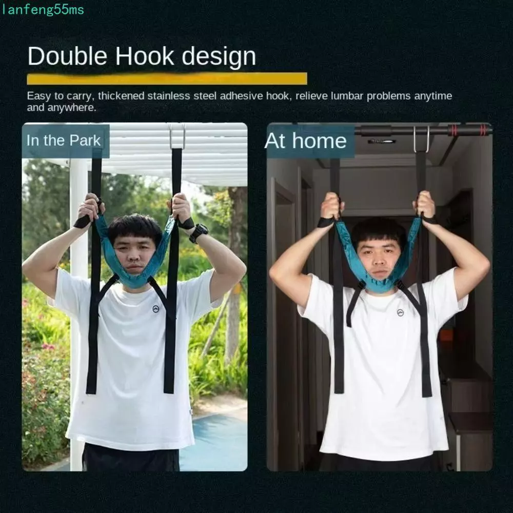 แลนเฟิง เข็มขัดฉุดคอปากมดลูก,ติดตั้ง-ฟรีปรับแขวนคอยืด,นุ่มระบายอากาศที่แข็งแกร่งแบริ่งความจุคอนวดโฮมออฟฟิศ
