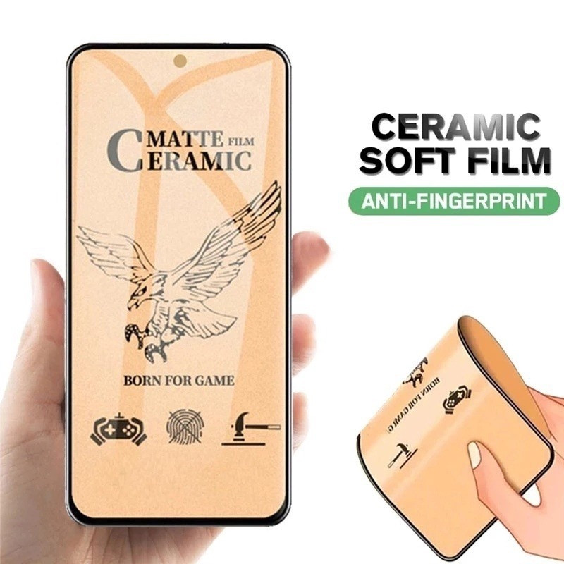 Matte เซรามิคป้องกันหน้าจอสําหรับ Xiaomi POCO M8 Pro 5G M7 M6 M5 M4 M3 Pro 5G F8 F7 F6 F5 F4 F3 Ultra Pro 5G GT X7 X6 X5 X4 X3 ป้องกันลายนิ้วมือ C75 C71 กระจก