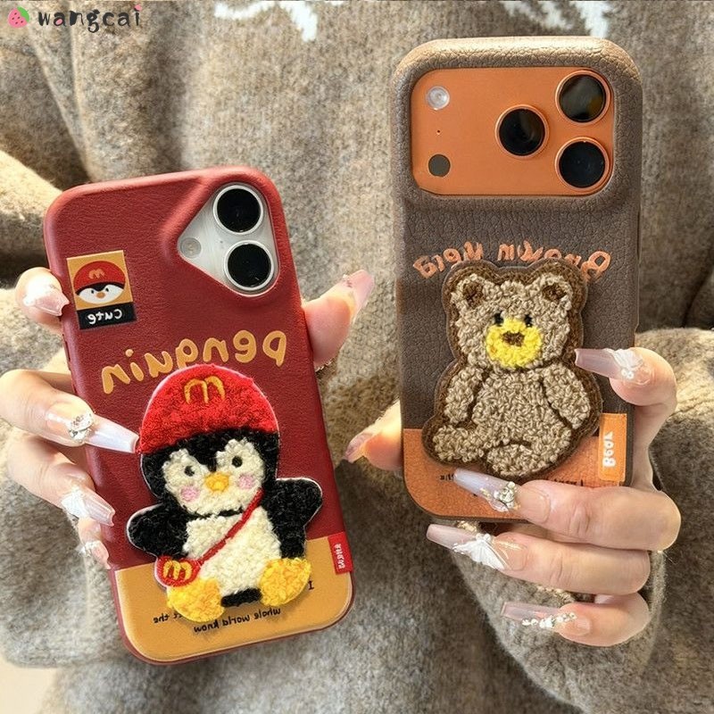 สําหรับVivo V40 V30 V29 Lite V27 V23 V20 V27 V15 Pro V27e V17 Neoเคสโทรศัพท์3Dตุ๊กตาเย็บปักถักร้อยWestieสุนัขลูกสุนัขหมีเพนกวินฤดูหนาวน่ารักการ์ตูนนุ่มปลอกกรณีฝาครอบ - รูปที่ 2