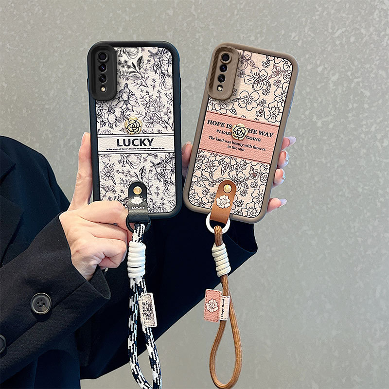 เคส Samsung A50 เคส Samsung A50s เคส Samsung A30s เคส with a Bracelet Flower Pattern เคส Cute Soft P