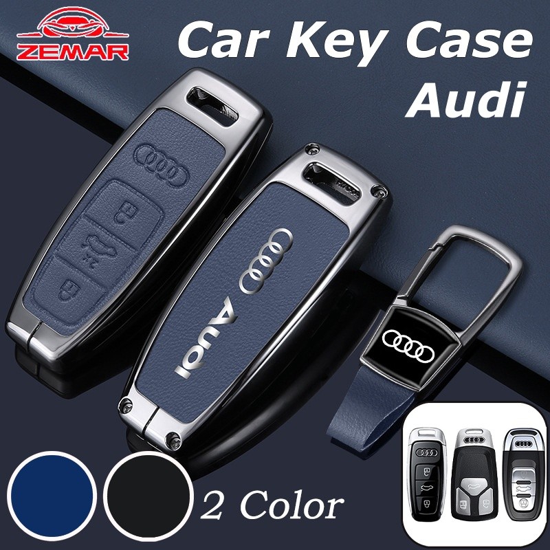 Audi หนังกุญแจรถฝาครอบสมาร์ทคีย์กรณี Protector แฟชั่น KeyChain สําหรับ Audi A3 8l 8Y A1 Q5 TT mk2 A5