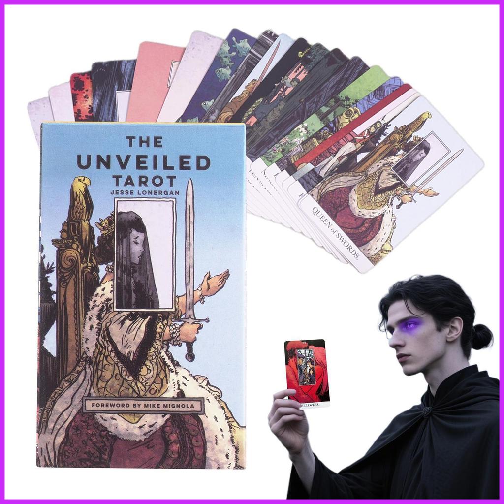 The Unveiled Tarot Decks เริ่มต้นไพ่ทาโรต์ที่มีความหมาย 10.7X6 ซม.Oracle Divination เครื่องมือสําหรับ Positive Reading tayenith