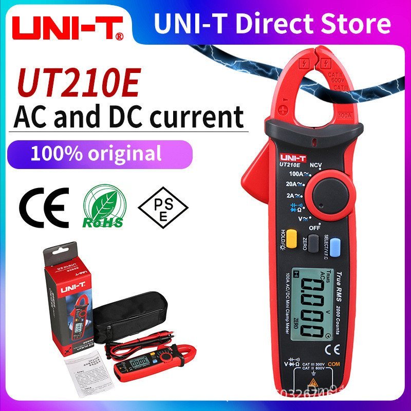แอมป์มิเตอร์ดิจิตอล/UT210D UT210D AC DC ความแม่นยําสูง UT210E แคลมป์มิเตอร์ Cross-Border มัลติมิเตอร