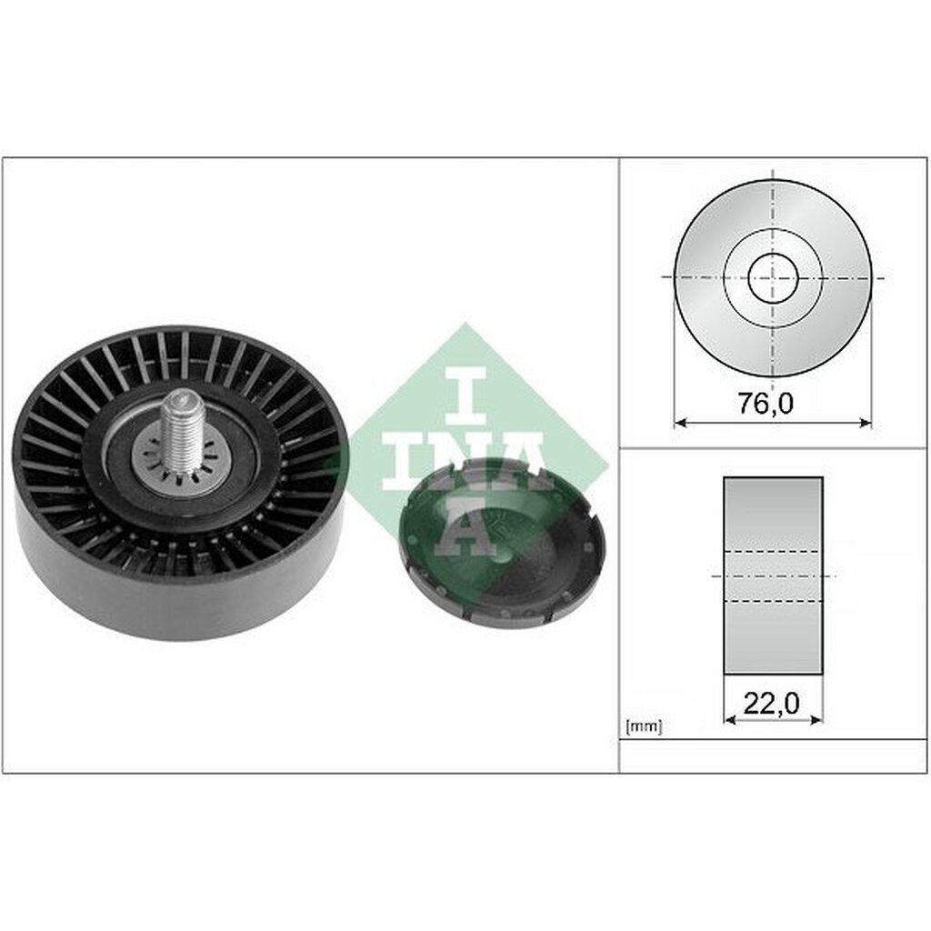 ลูกรอกสายพานหน้าเครื่อง 76MM KIA CARNIVAL 2.9 1998-2005 GRAND CARNIVAL 2005- JUMBO K2900 J3 2.9 CRDi