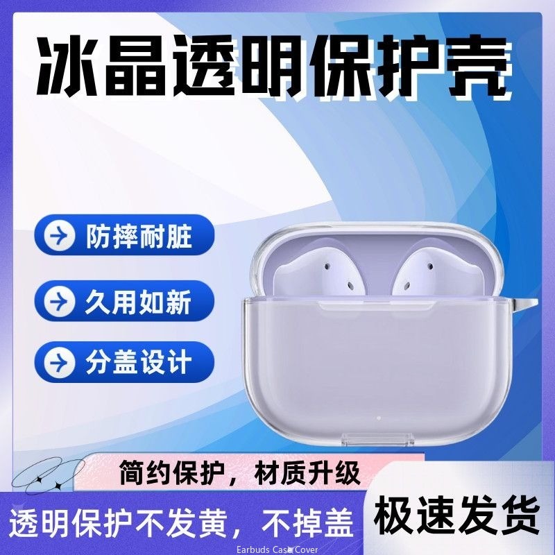 เคสสําหรับ HONOR CHOICE Earbuds X7e Active, TPU ฝาครอบหูฟังแบบใส