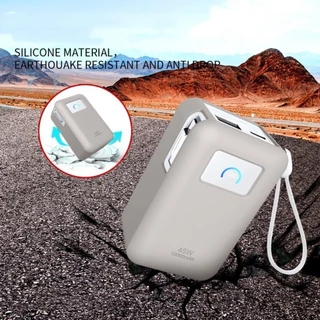 เคสซิลิโคนสีทึบปลอกเชลล์สําหรับ Anker Nano 10000mAh Power Bank (45W) เคสป้องกัน