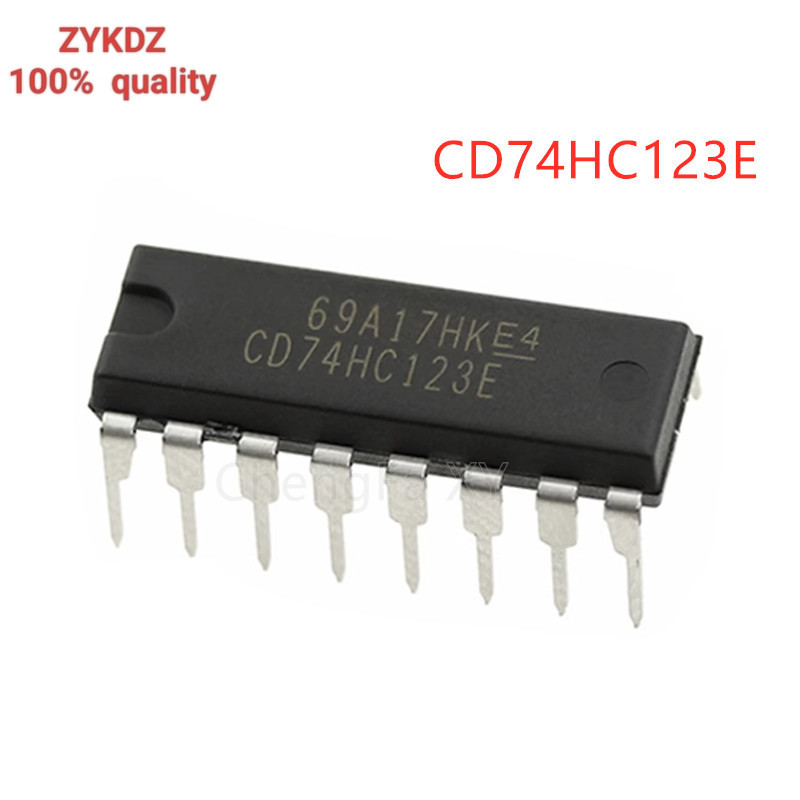 5PCS CD74HC123E 74HC1233E 74HC123 ในสต็อก DIP-16