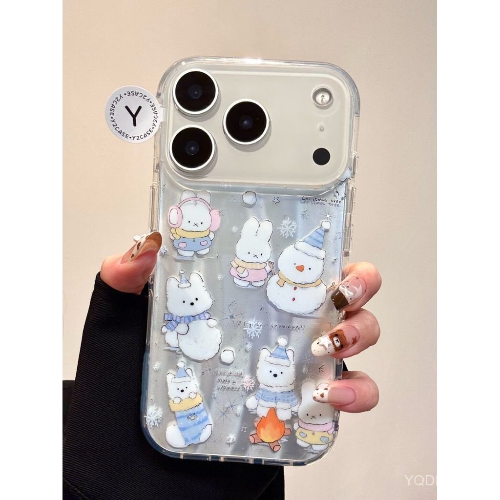 เคสโทรศัพท์ เหมาะสําหรับ iPhone 11 12 13 14 15 16 17 Pro max Plus Air Snowman West Highland Rabbit S