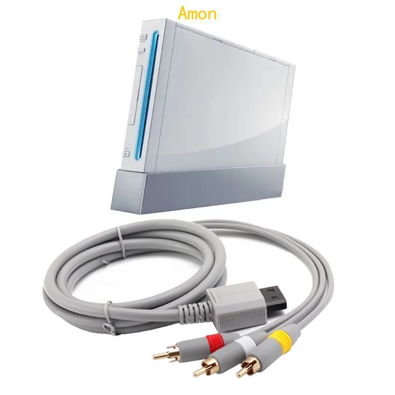 Amon AV Composite Cable สําหรับคอนโซลเกม U 1 8m Component Line Video TV Connector Cable Cord Wire