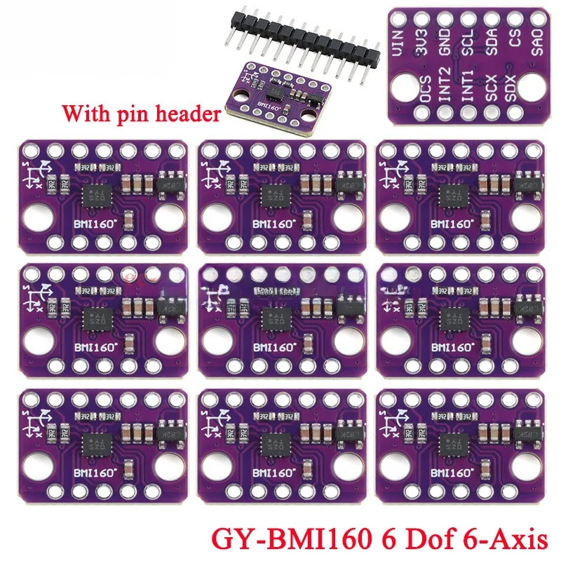 10 ชิ้น/1 ชิ้น BMI160 GY-BMI160 6DOF 6 แกน Rate Gyro Gravity Accelerometer เซนเซอร์โมดูล IIC I2C SPI