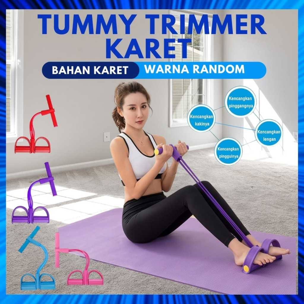 ELASTIC TUMMY TRIMMER RUBBER GYM FITNESS SIT UP SPORTS EQUIPMENT / TUMMY TRIMMER GYM FITNESS BODY SM